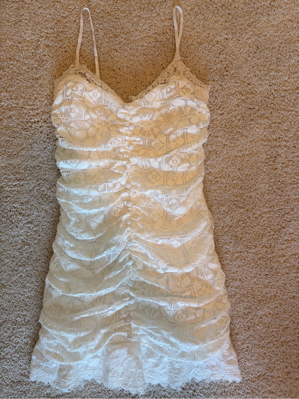 For Love & Lemons White Satin Slip